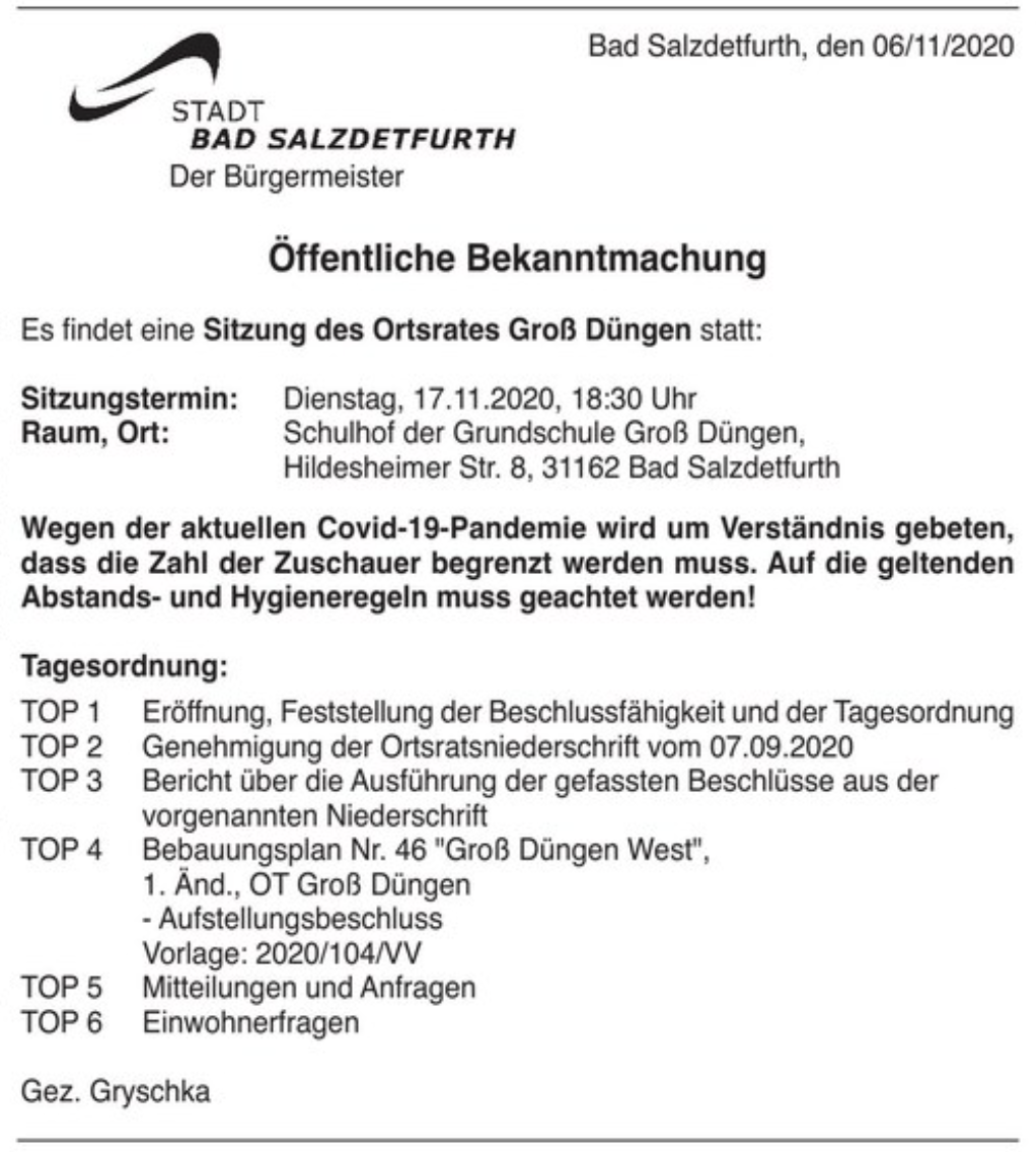 2020 11 11 RUBS Bekanntmachung