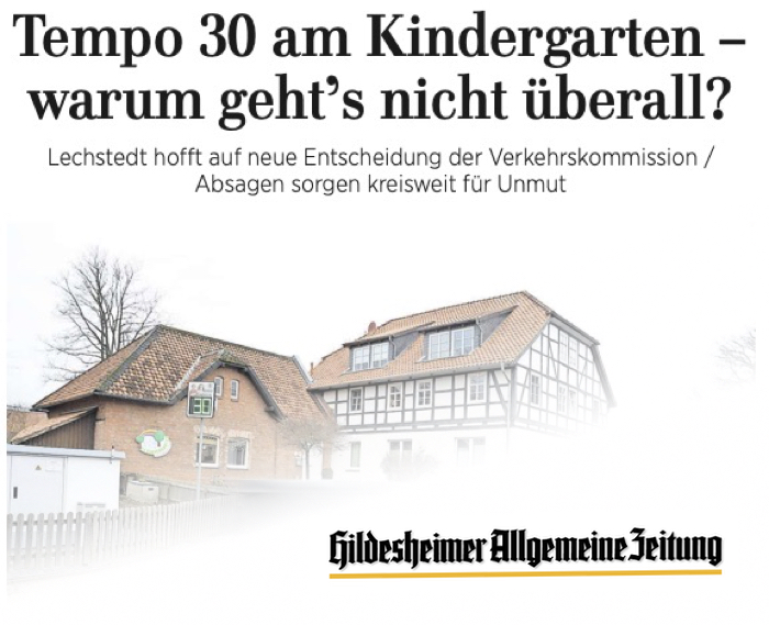 2022 01 20 HAZ Tempo30 titelbild